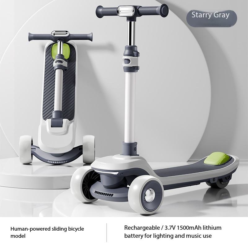 Kids 2 in 1 Scooty with LED Lights | Premium Imported Quality