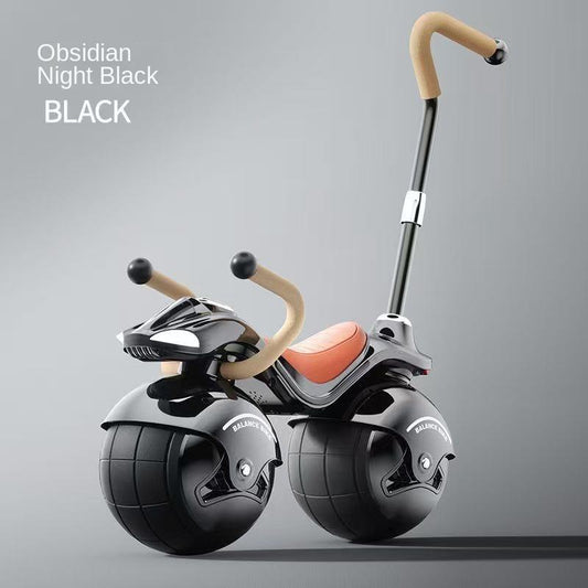 Fat Tyre Balance Bike with Push Handles | Smart LED Lights | Premium Imported Quality
