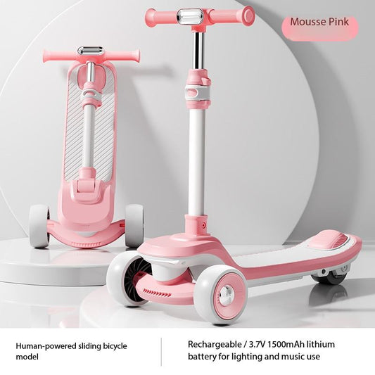Kids 2 in 1 Scooty with LED Lights | Premium Imported Quality