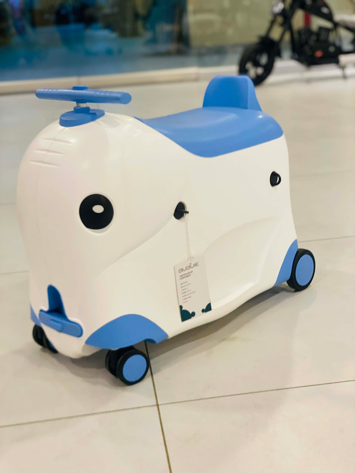 Premium Kids Suitcase Bubule Branded with 360 wheels | Cute Panda and Elephant Shapes