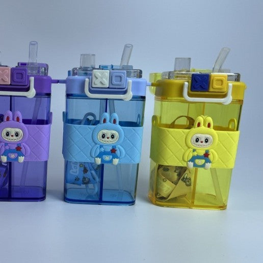 Kids Cartoon Double Compartment Plastic Cup | Tinimini®