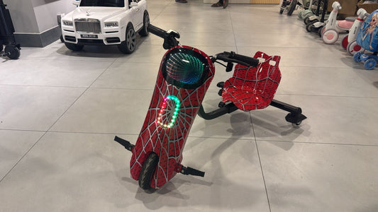 Square electric drift car three-wheeled go-kart park stall can regularly swing the tail car