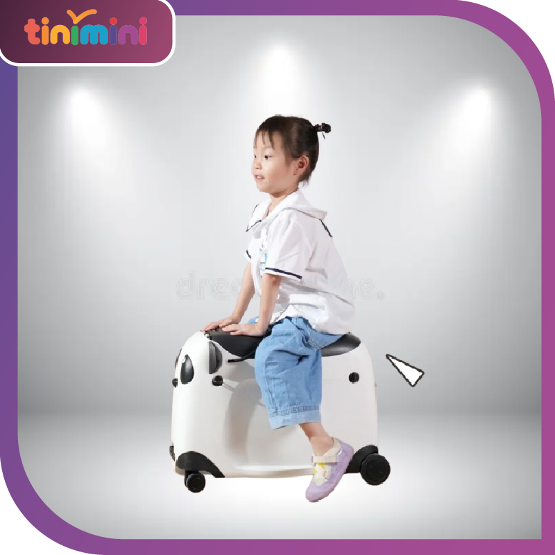 Kids Suitcase with wheels cute Cartoon Panda trolley luggage case Waterproof Travel Bags for Children's Sat and Ridden Suitcase