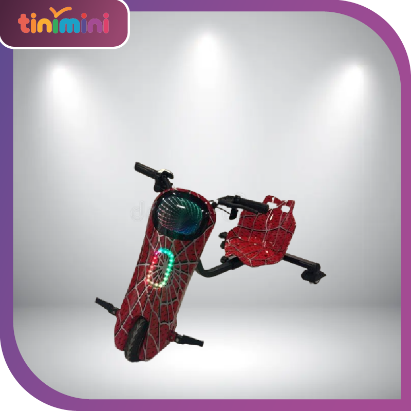 Square electric drift car three-wheeled go-kart park stall can regularly swing the tail car