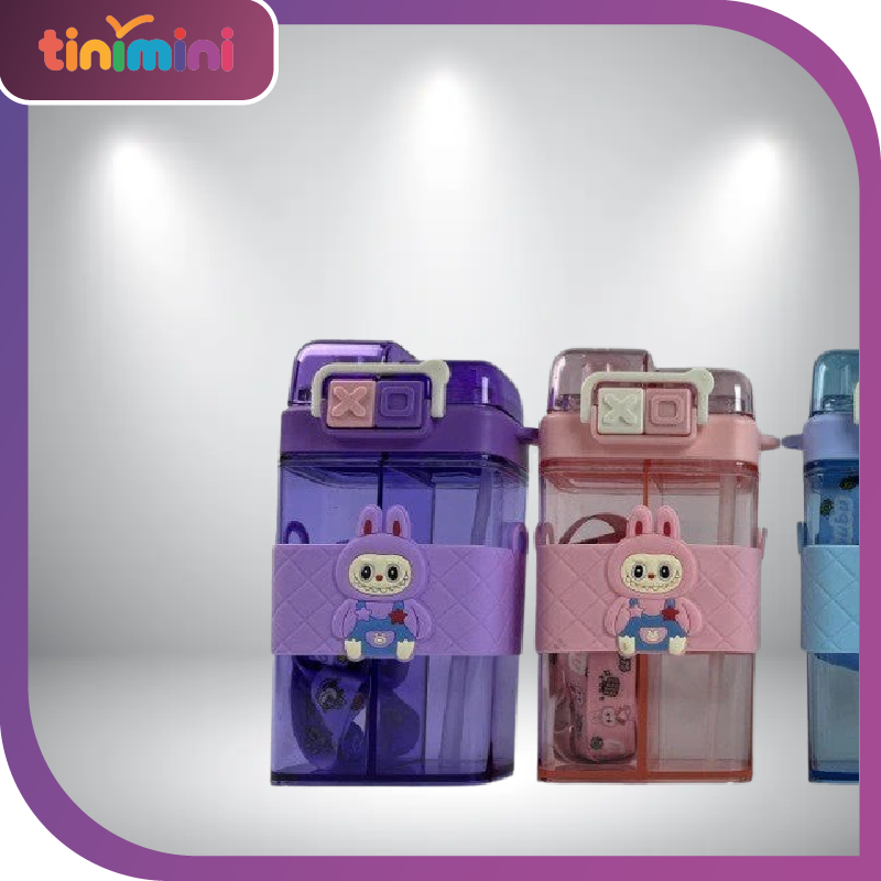 Kids Cartoon Double Compartment Plastic Cup | Tinimini®