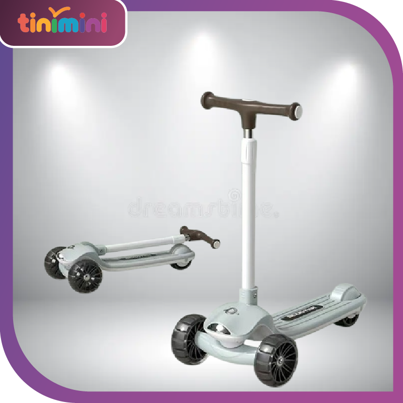 Cool Baby Scooter Adjustment Music Flash Wheel Kids Scooter 3 Wheel Steel Folding Scooter for Children