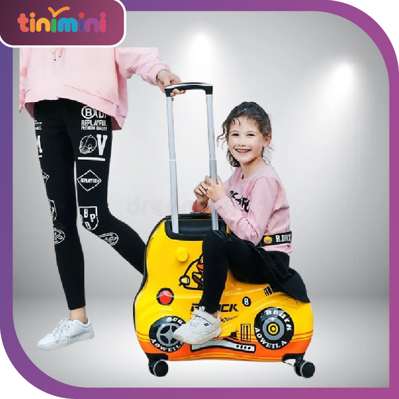 Travel bags for children kids' luggage middle size luggage travel suitcases with wheels Little yellow duck rolling luggage case