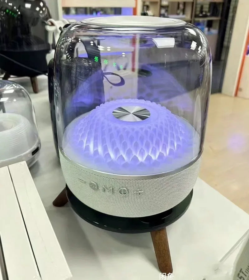 Powerful Transparent RGB Bluetooth Speaker with Subwoofer & Atmosphere Lighting