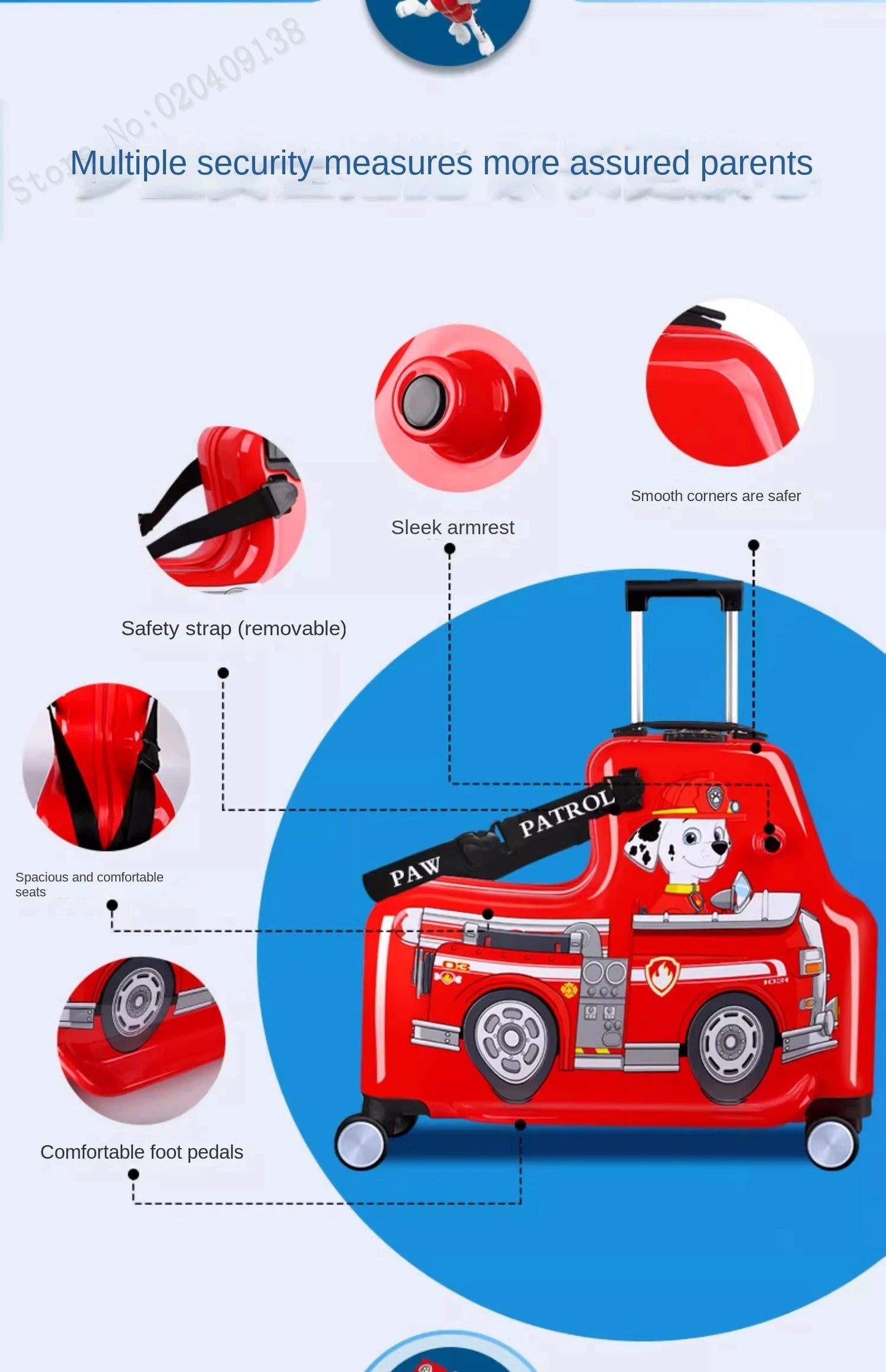 KO-KU 20'' Children's Handheld Luggage can sit and ride Boys Baby 24 inch Trolley Case Kids Girl Seat Travelling Suitcase