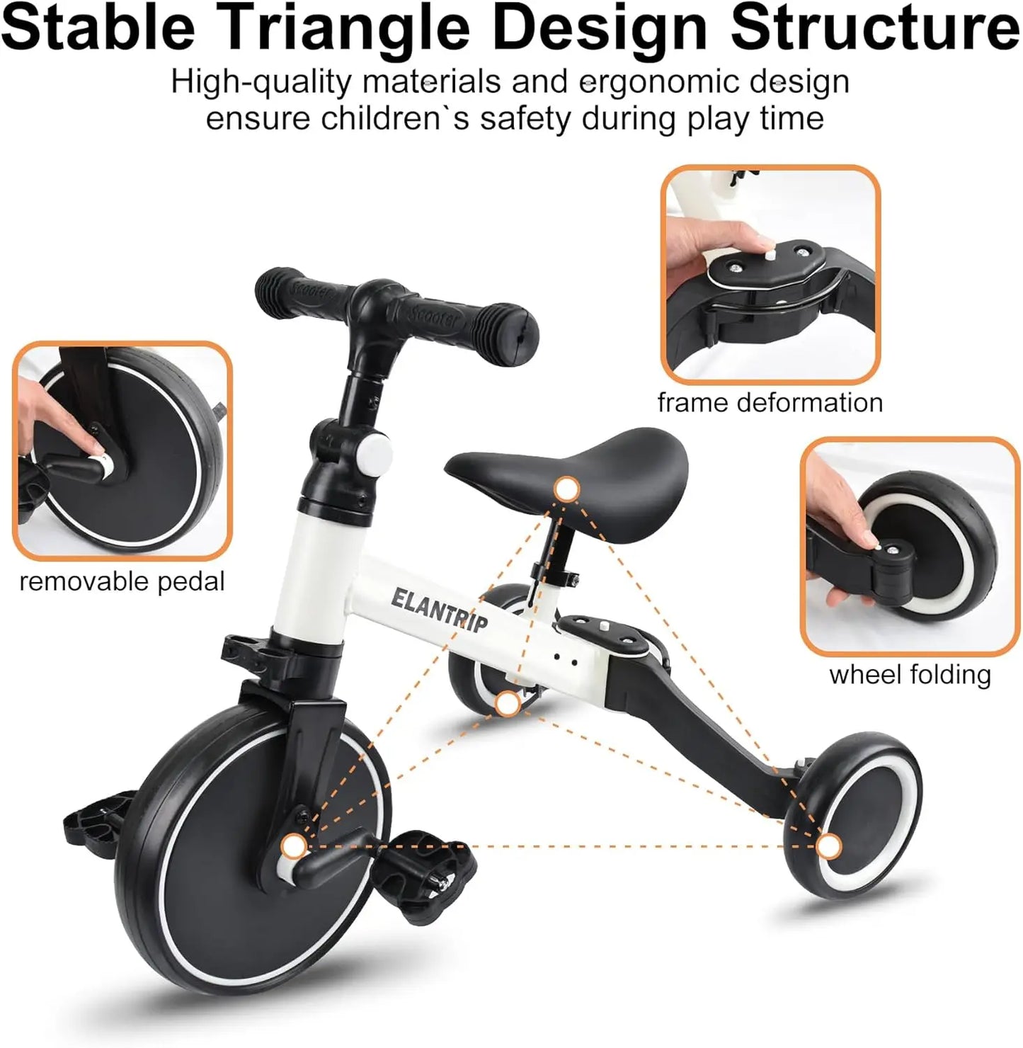 Multipurpose 5-in-1 Toddler Balance Bike & Tricycle | Premium Quality