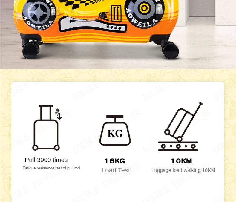 Travel bags for children kids' luggage middle size luggage travel suitcases with wheels Little yellow duck rolling luggage case