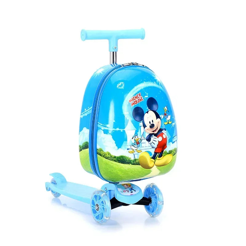Disney travel suitcase on wheels cartoon lovely Children's Trolley Case carry on Scooter rolling luggage bag for girls boys gift
