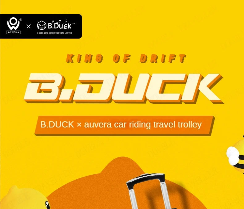 Travel bags for children kids' luggage middle size luggage travel suitcases with wheels Little yellow duck rolling luggage case
