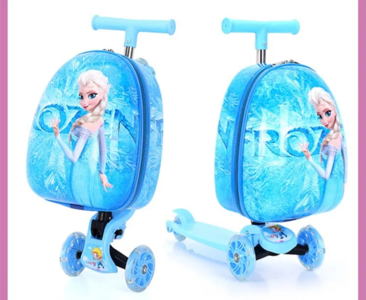 Disney travel suitcase on wheels cartoon lovely Children's Trolley Case carry on Scooter rolling luggage bag for girls boys gift