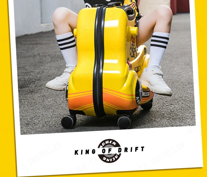 Travel bags for children kids' luggage middle size luggage travel suitcases with wheels Little yellow duck rolling luggage case