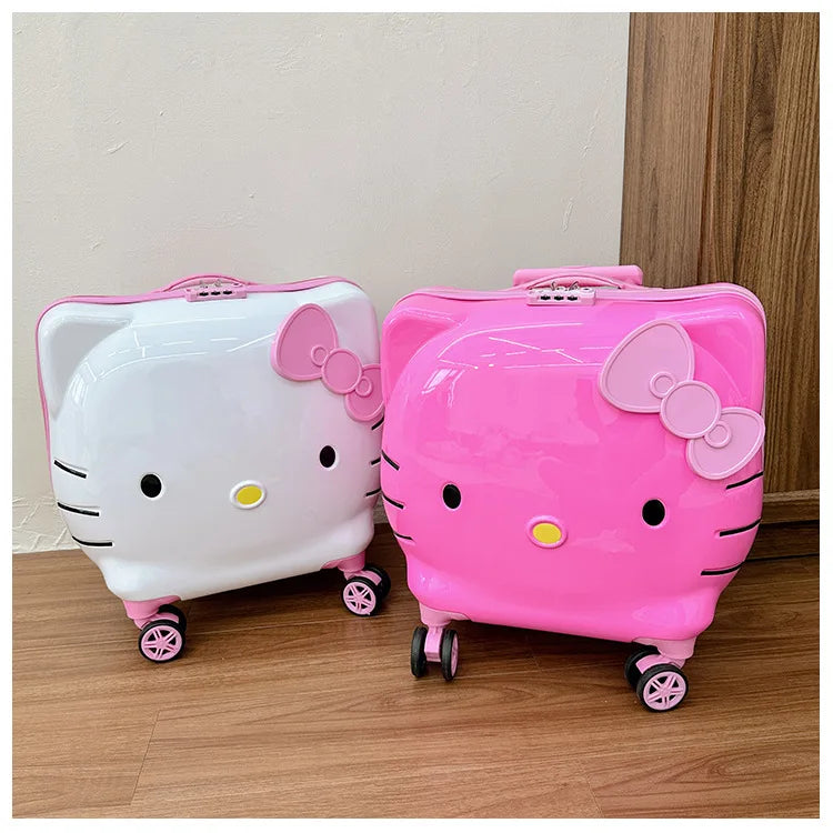 Cute Cartoon Sanrios Hello Kittys Children Portable Trolley Case Suitcase Carry-On Girl Luggage Box Fashion Festival Gift