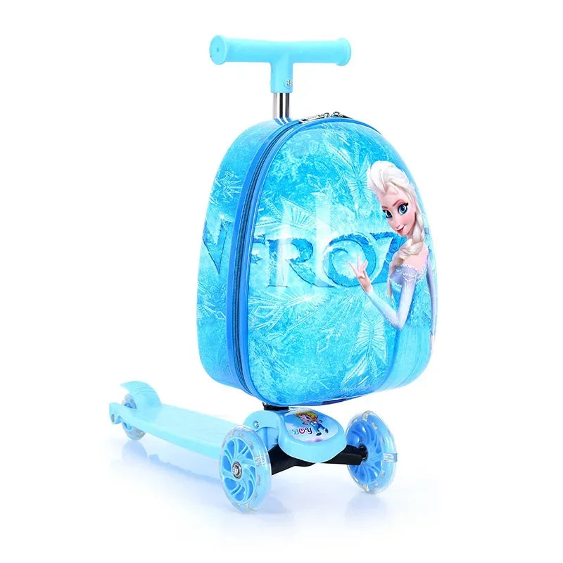 Disney travel suitcase on wheels cartoon lovely Children's Trolley Case carry on Scooter rolling luggage bag for girls boys gift