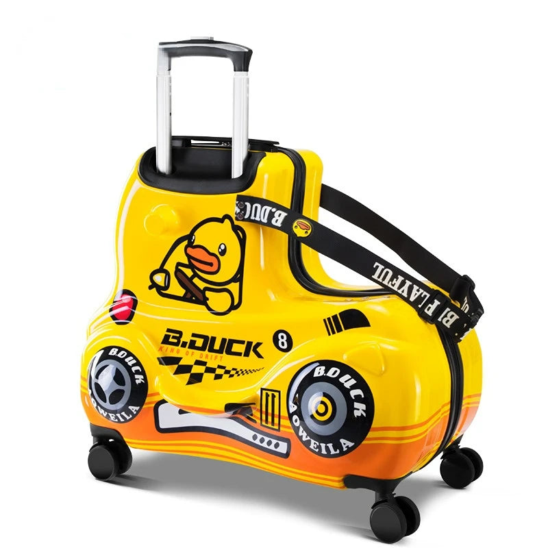 Travel bags for children kids' luggage middle size luggage travel suitcases with wheels Little yellow duck rolling luggage case