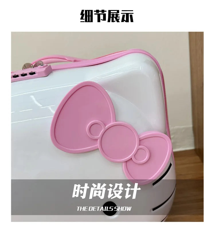 Cute Cartoon Sanrios Hello Kittys Children Portable Trolley Case Suitcase Carry-On Girl Luggage Box Fashion Festival Gift