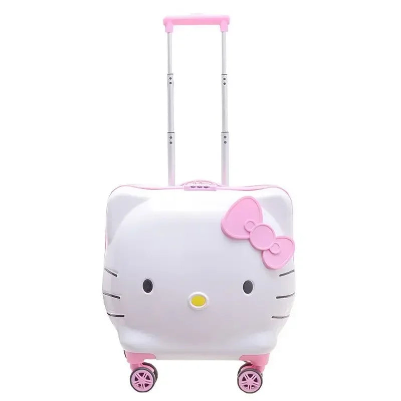 Sweet Hello Kitty Kawaii Anime MINISO Suitcase Cute KT Cat Princess Trolley Case Travel Storage Box Fashion Gifts for Girls