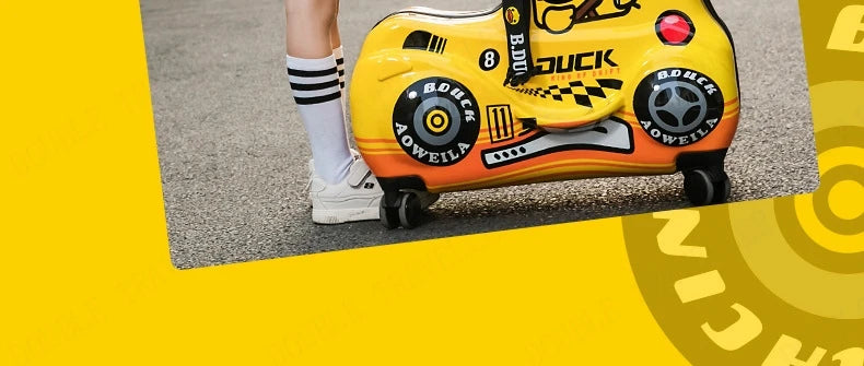 Travel bags for children kids' luggage middle size luggage travel suitcases with wheels Little yellow duck rolling luggage case