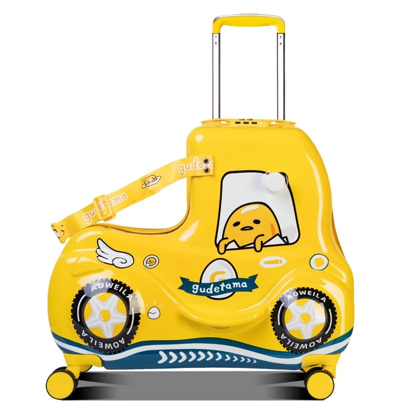 Travel bags for children kids' luggage middle size luggage travel suitcases with wheels Little yellow duck rolling luggage case