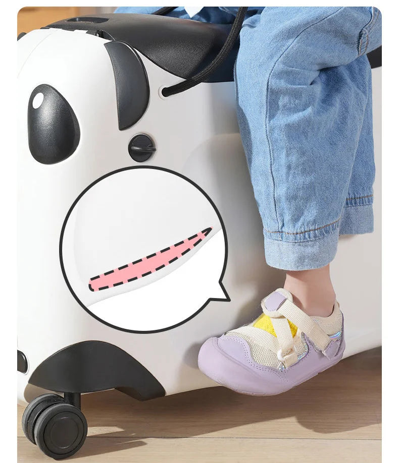 Kids Suitcase with wheels cute Cartoon Panda trolley luggage case Waterproof Travel Bags for Children's Sat and Ridden Suitcase