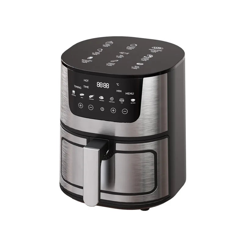 High Quality Large 7 L Stainless Steel Air Fryer with Transparent Viewing Window