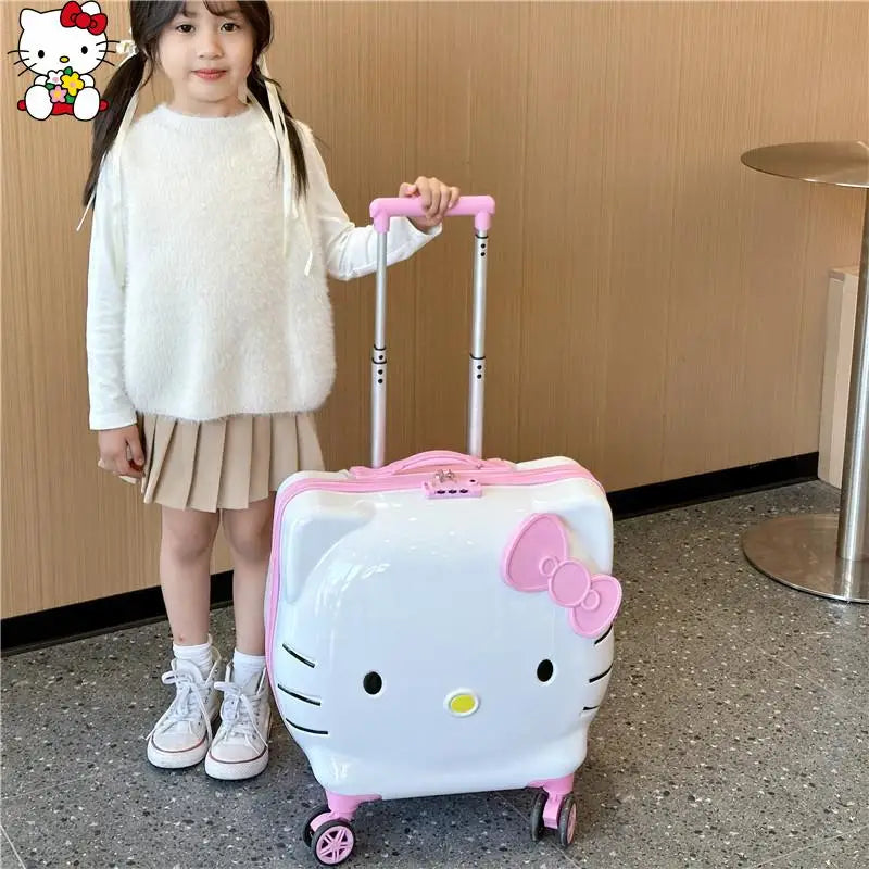 Cute Cartoon Sanrios Hello Kittys Children Portable Trolley Case Suitcase Carry-On Girl Luggage Box Fashion Festival Gift