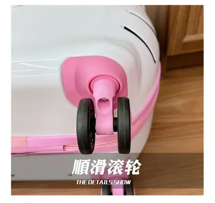 Sweet Hello Kitty Kawaii Anime MINISO Suitcase Cute KT Cat Princess Trolley Case Travel Storage Box Fashion Gifts for Girls