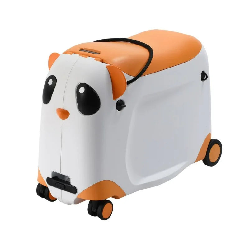 Kids Suitcase with wheels cute Cartoon Panda trolley luggage case Waterproof Travel Bags for Children's Sat and Ridden Suitcase