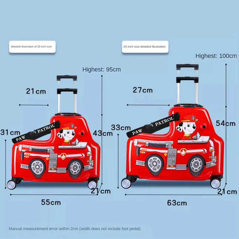 KO-KU 20'' Children's Handheld Luggage can sit and ride Boys Baby 24 inch Trolley Case Kids Girl Seat Travelling Suitcase
