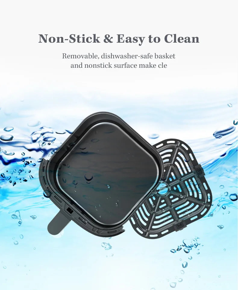 High Quality Large 7 L Stainless Steel Air Fryer with Transparent Viewing Window