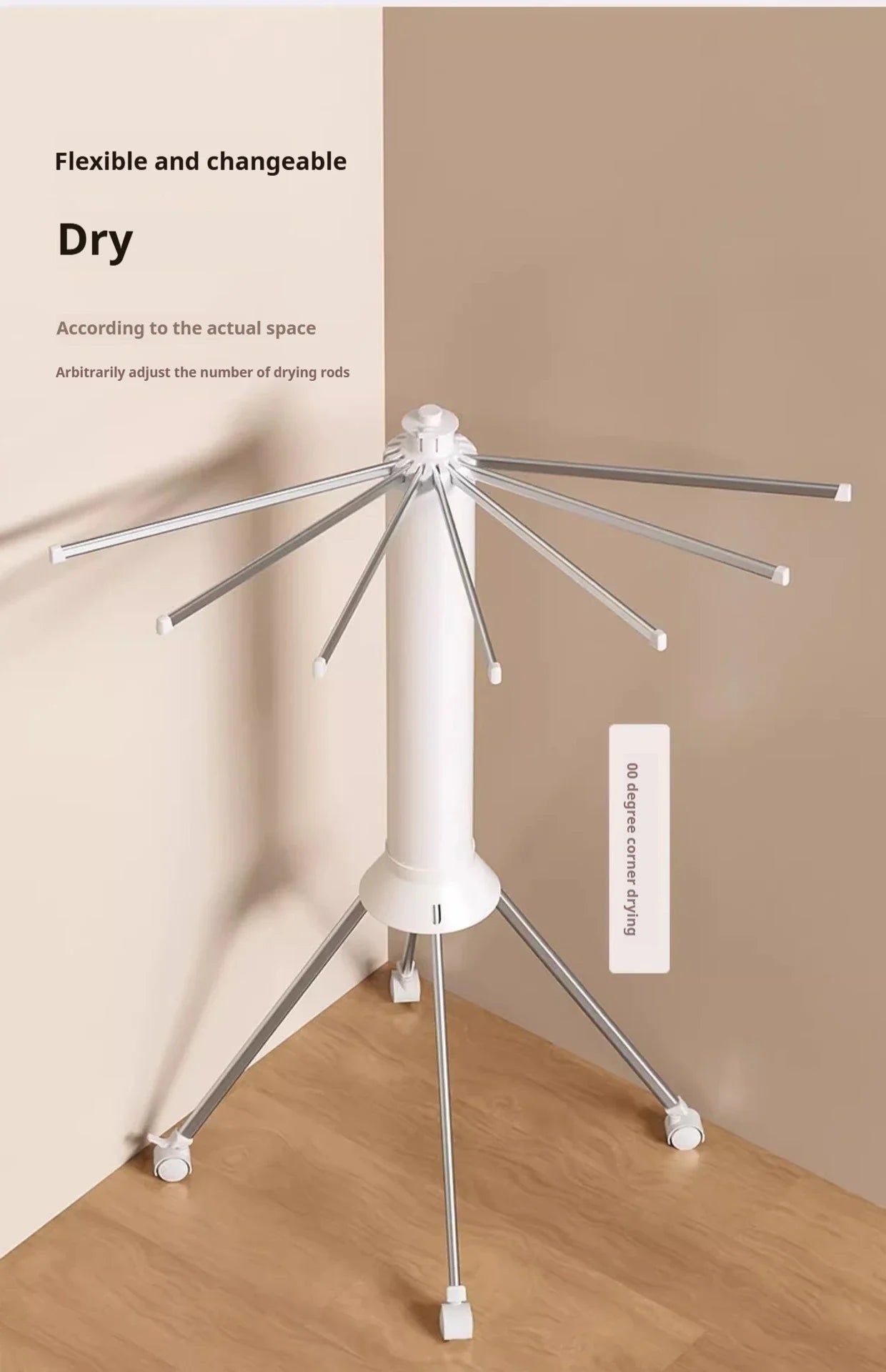 Space-Saving Octopus Clothes Dryer Stand – Foldable, Rotating, Portable