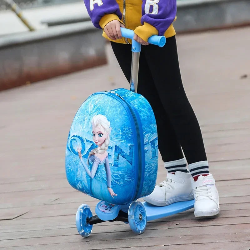 Disney travel suitcase on wheels cartoon lovely Children's Trolley Case carry on Scooter rolling luggage bag for girls boys gift