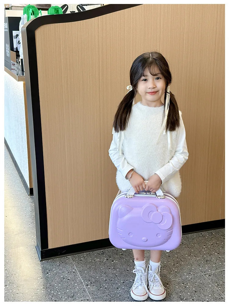 Cute Cartoon Sanrios Hello Kittys Children Portable Trolley Case Suitcase Carry-On Girl Luggage Box Fashion Festival Gift