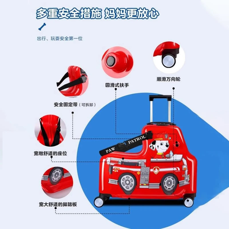 KO-KU 20'' Children's Handheld Luggage can sit and ride Boys Baby 24 inch Trolley Case Kids Girl Seat Travelling Suitcase
