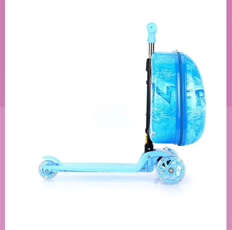 Disney travel suitcase on wheels cartoon lovely Children's Trolley Case carry on Scooter rolling luggage bag for girls boys gift
