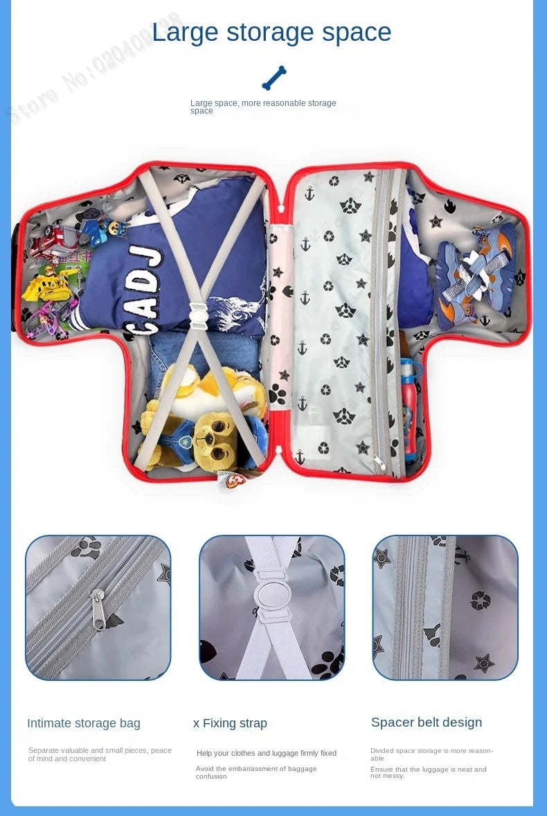KO-KU 20'' Children's Handheld Luggage can sit and ride Boys Baby 24 inch Trolley Case Kids Girl Seat Travelling Suitcase