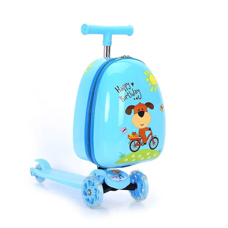 Disney travel suitcase on wheels cartoon lovely Children's Trolley Case carry on Scooter rolling luggage bag for girls boys gift