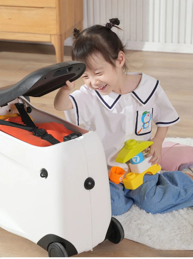 Kids Suitcase with wheels cute Cartoon Panda trolley luggage case Waterproof Travel Bags for Children's Sat and Ridden Suitcase