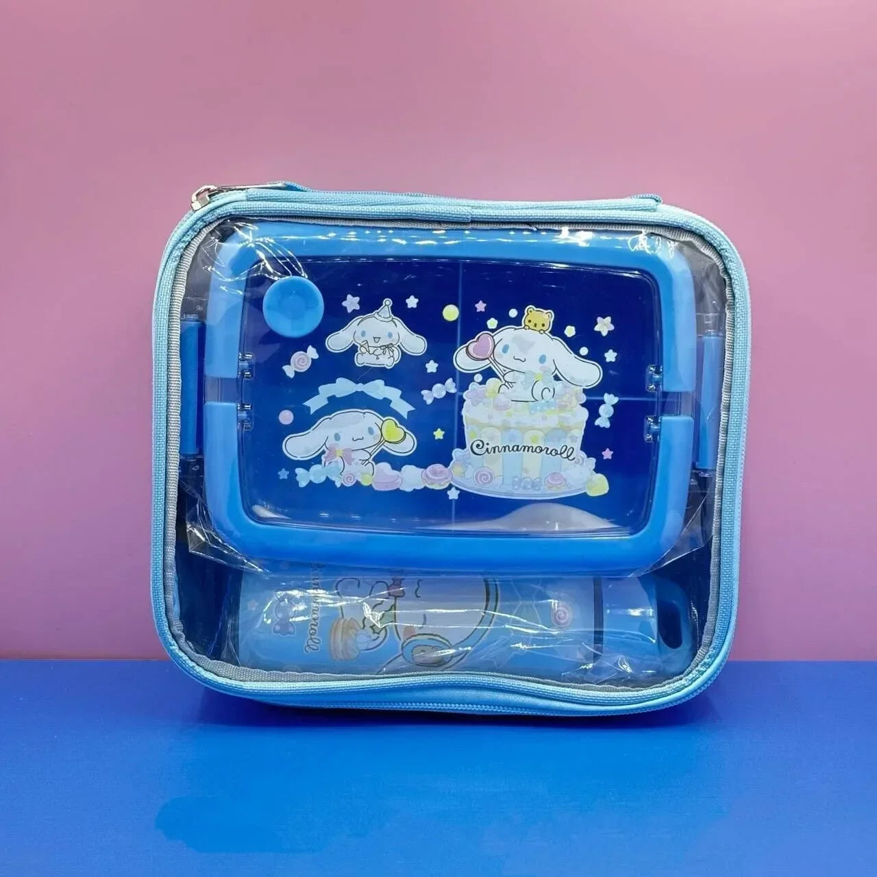 Sanrio Lunch Box Set Anime Hello Kitty Kuromi Split Lunch Box Water Bottle Exquisite Packaging Student Portable Insulation Box