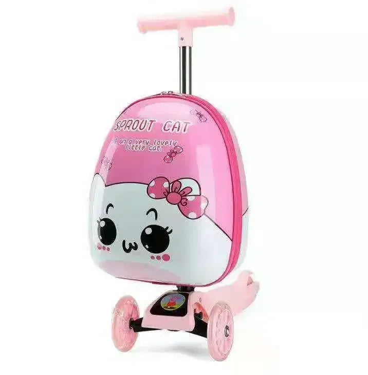 Disney travel suitcase on wheels cartoon lovely Children's Trolley Case carry on Scooter rolling luggage bag for girls boys gift