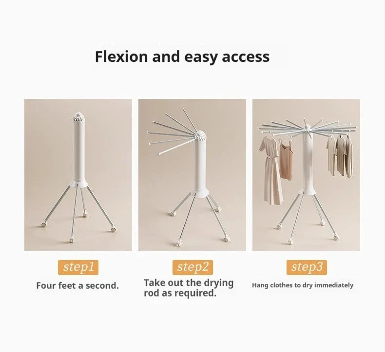 Space-Saving Octopus Clothes Dryer Stand – Foldable, Rotating, Portable