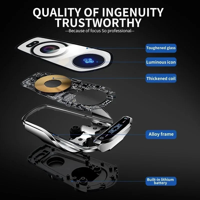 Magnetic Wireless Car Charger & Mount – 15W Fast Charg
