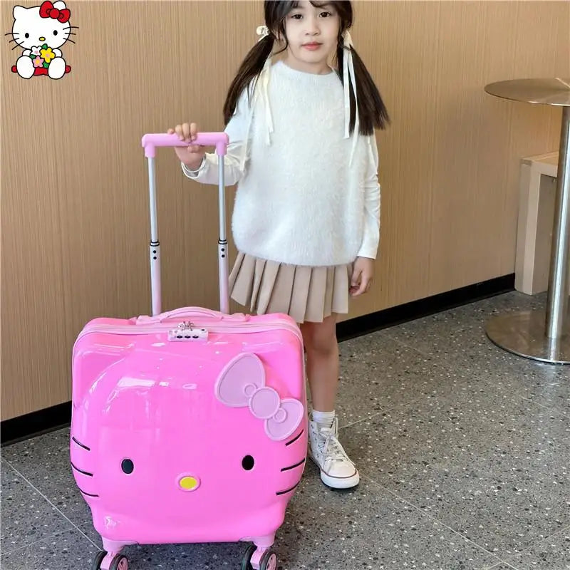 Cute Cartoon Sanrios Hello Kittys Children Portable Trolley Case Suitcase Carry-On Girl Luggage Box Fashion Festival Gift