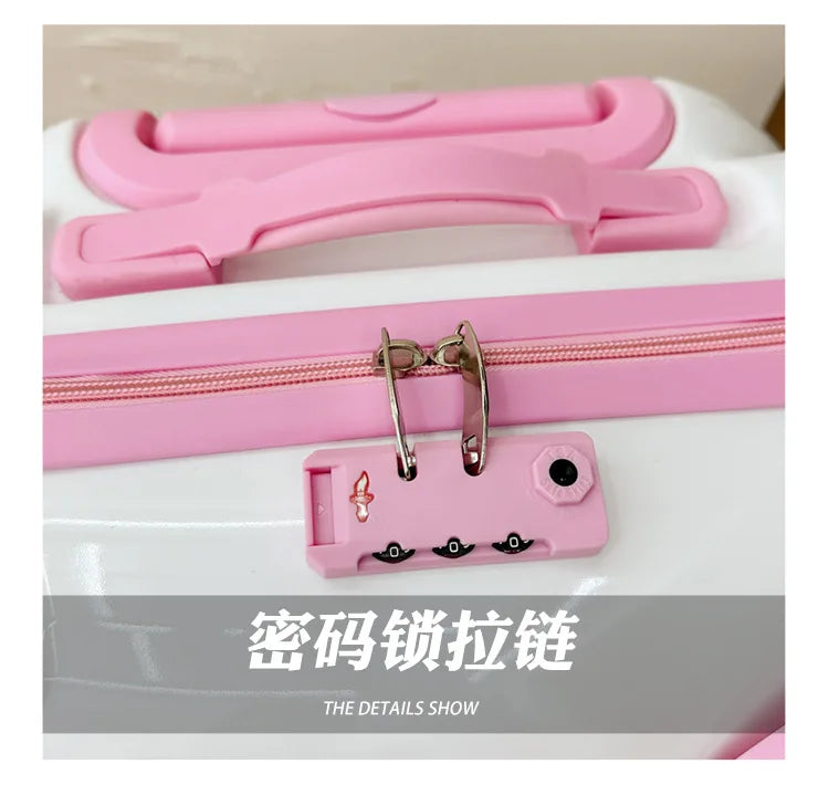 Cute Cartoon Sanrios Hello Kittys Children Portable Trolley Case Suitcase Carry-On Girl Luggage Box Fashion Festival Gift