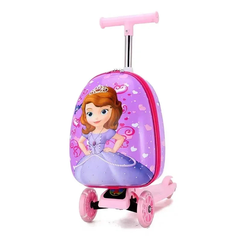 Disney travel suitcase on wheels cartoon lovely Children's Trolley Case carry on Scooter rolling luggage bag for girls boys gift