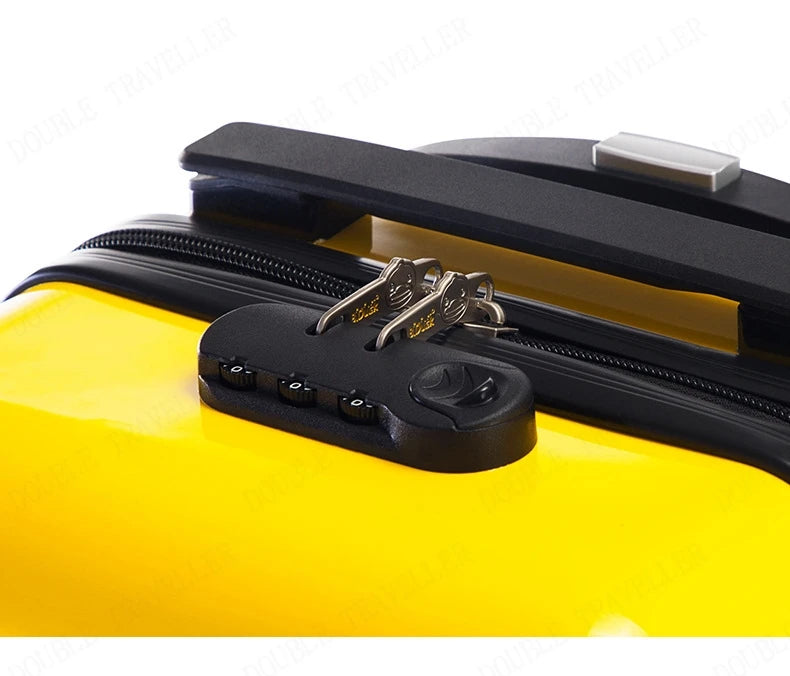 Travel bags for children kids' luggage middle size luggage travel suitcases with wheels Little yellow duck rolling luggage case