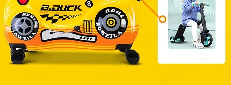 Travel bags for children kids' luggage middle size luggage travel suitcases with wheels Little yellow duck rolling luggage case